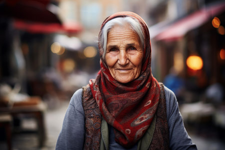 Historic Turk woman turkish city. Culture female. Generate Aiの素材