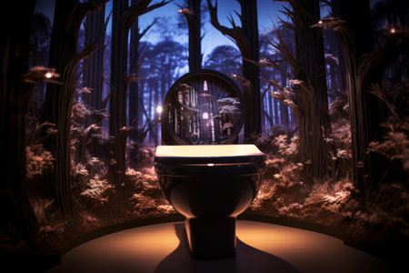 Private Toilet bowl bathroom. Closet sanitary. Generate Aiの素材