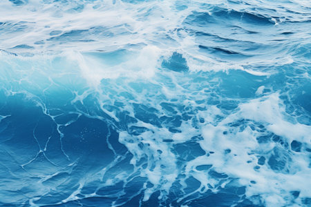 Tranquil and serene high resolution ocean waves texture in natural, nautical, and aquatic marine setting with calm and peaceful surface pattern, perfect as a backdrop or wallpaperの素材