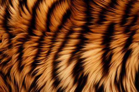 Striking Tiger fur cat banner. Nature mammal. Generate Aiの素材