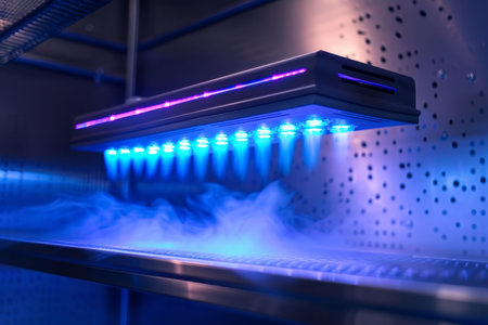 Ultraviolet germicidal irradiation system killing bacteria and viruses in data centerの素材