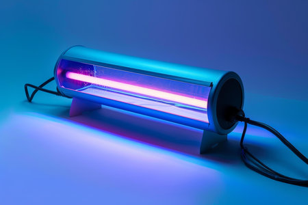Ultraviolet sterilization lamp emitting uv c light for killing bacteria and virusesの素材