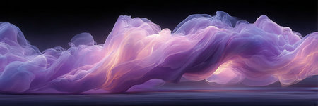 Abstract background with glowing waves. 3d rendering, 3d illustration.の素材