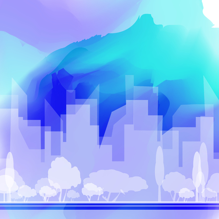 Watercolor background with marble effect cover, petal, smoke, steam. Colourful template. Vectorのイラスト素材