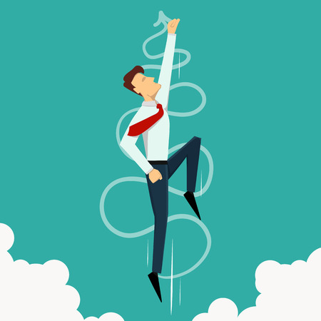 Illustration of super leader and super businessman. hero. concept illustration.のイラスト素材