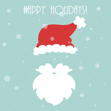 Jolly cartoon Santa Clause. Christmas and New Year concept. Christmas vector illustration.のイラスト素材