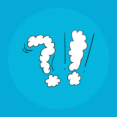 Comic speech bubble, icon. Vector retro pop style illustration isolated on backgroundのイラスト素材