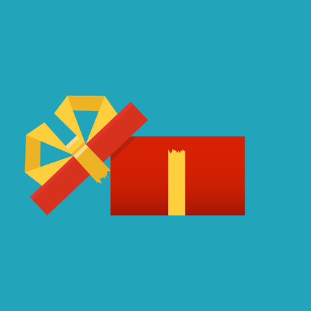 Vector. Opened gift box, surprise, birthday, holiday concept.のイラスト素材