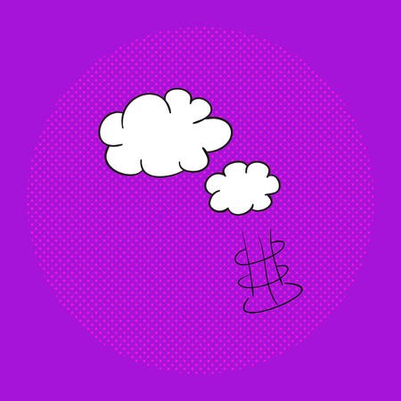 Comic speech bubble, icon. Vector retro pop style illustration isolated on backgroundのイラスト素材