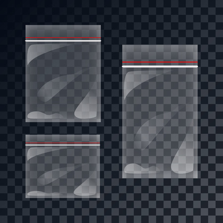 Transparent empty plastic packagingのイラスト素材