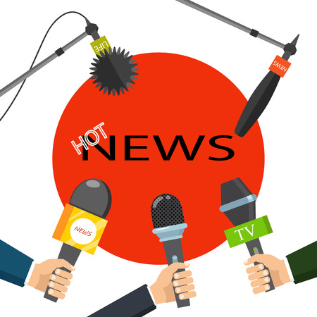 Hot news mass media conceptのイラスト素材