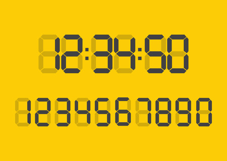Calculator digital numbers. Digital numbers set. Vector illustration のイラスト素材