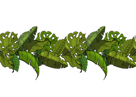 Vector. Seamless pattern brush floral.のイラスト素材