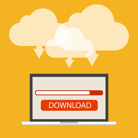 Cloud computing technology concept. Network configuration. Vector illustrationのイラスト素材