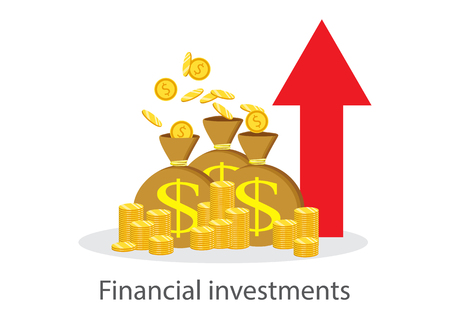 Fundraising concept, financial security and investment. Vector iconのイラスト素材