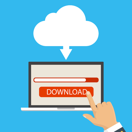 Cloud computing technology concept. Network configuration. Vector illustrationのイラスト素材