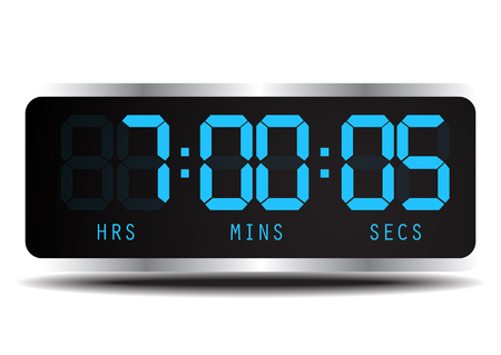 Timer clock. Digital time clock. Vector electronic alarm iconのイラスト素材