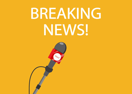 Breaking news live concept. Vector illustration.のイラスト素材