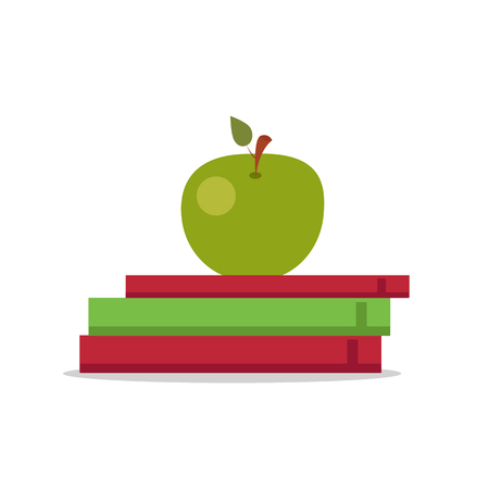 Education icon. Graduate in a hat, books, certificate. Vector illustrationのイラスト素材