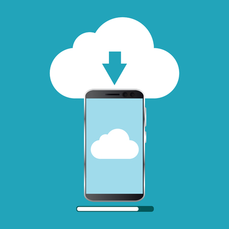 Cloud computing technology concept. Network configuration. Vector illustrationのイラスト素材