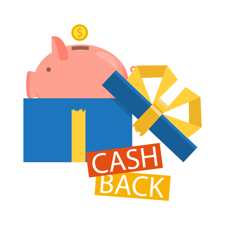 Cash back icon isolated on background. Money refund label, concept. Vectorのイラスト素材