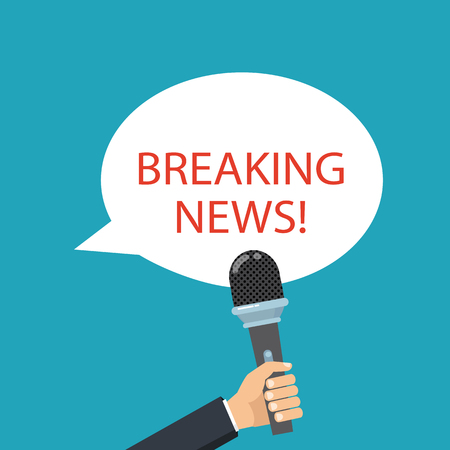 Breaking news live concept. Vector illustration.のイラスト素材