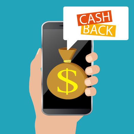 Cash back icon isolated on background. Money refund label, concept. Vectorのイラスト素材