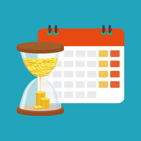 Financial calendar and planning concept. Vector illustration designのイラスト素材