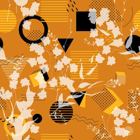 Modern animal skin prints. Flower hand drawn seamless pattern. Safari Africa design of leopard and tiger, snake and zebra. Vectorのイラスト素材