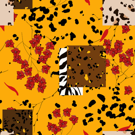 Floral background. Seamless pattern of cute small flowers. Wedding floral invitation. Vector wallpaperのイラスト素材