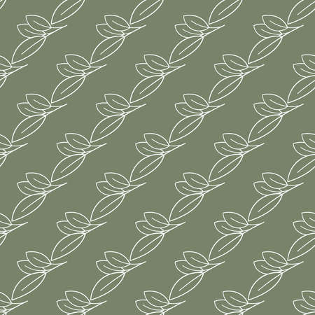 Exotic pattern with tropical leaves in jungle hawaii style. Hand drawing summer decoration of green painting palm foliage or plants and vintage garden flowers. Trendy seamless vector design.のイラスト素材