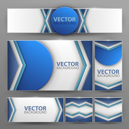 Set of vector banners with abstract background.のイラスト素材