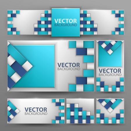 Set of vector banners with abstract background.のイラスト素材