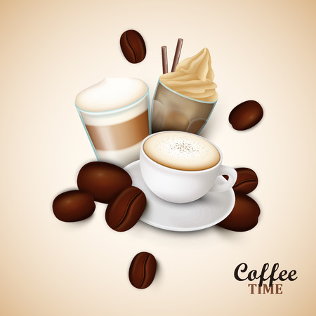 Abstract background with coffeeのイラスト素材