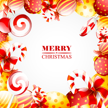 Christmas background with sweetsのイラスト素材