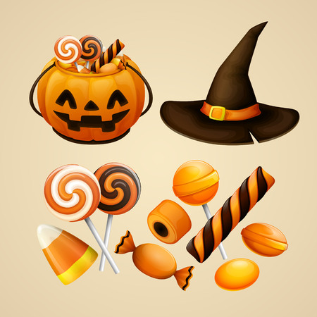 Halloween icons setのイラスト素材