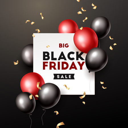 Black Friday banner. Vector illustrationのイラスト素材