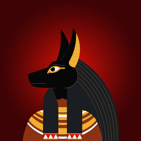 Anubis. The Egyptian God of the Afterlife.のイラスト素材