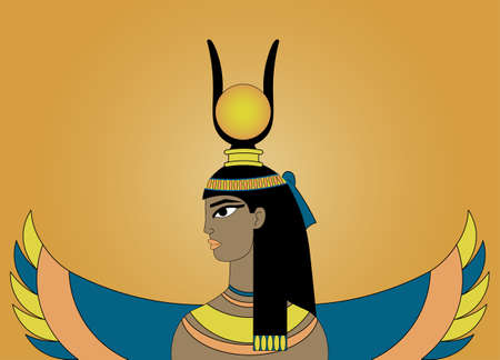 The Egyptian goddess of life, death, magicのイラスト素材