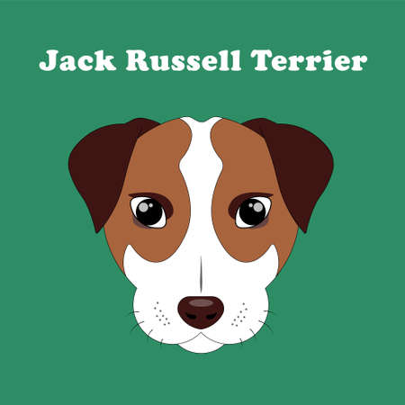Jack Russell Terrier with a cute puppy.のイラスト素材