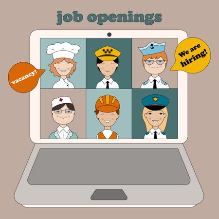 job search site. Available vacanciesのイラスト素材