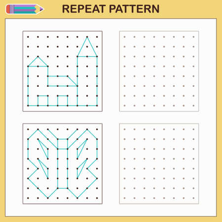 Educational games for kids. Repeat the pattern.のイラスト素材