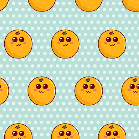 Cute cartoon seamless pattern with oranges for kids.のイラスト素材