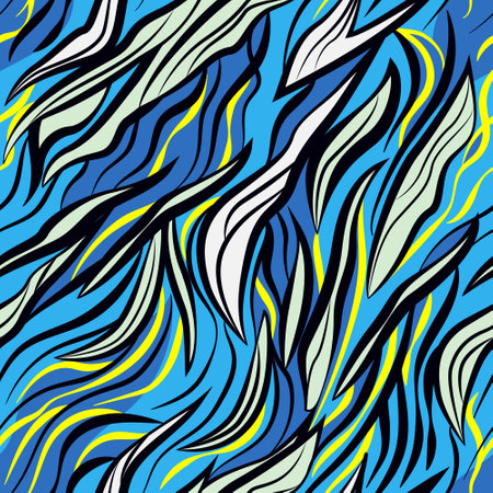 Abstract Hand Drawn Zebra skin. Seamless patternのイラスト素材