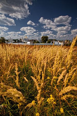 Panorama of Suzdal monastery. Russian Federationの写真素材