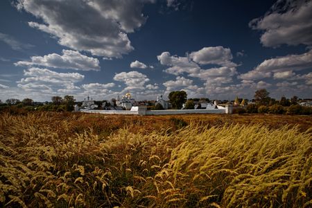 Panorama of Suzdal monastery. Russian Federationの写真素材