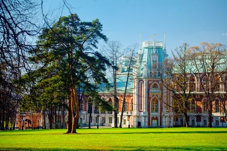 The main palace in Tsaritsino park in pseudo-Gothic styleの写真素材