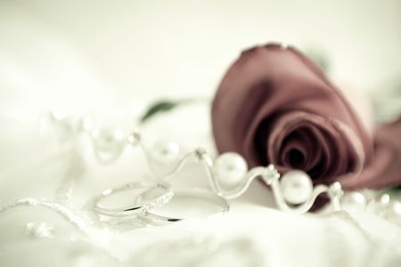 Still life of wedding accessoriesの写真素材
