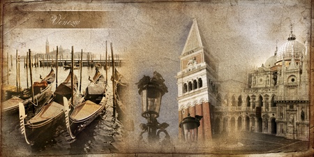 The series of vintage cards. Veniceの写真素材