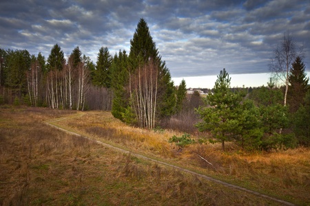 Russian autumn landscape の写真素材